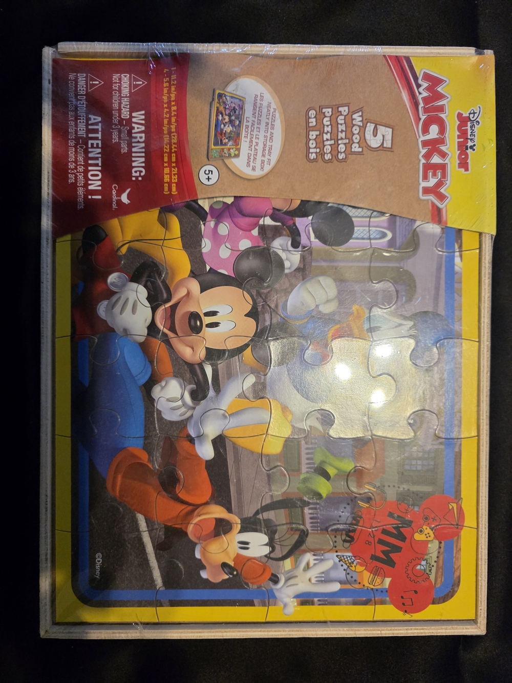 Disney 5 Set Wooden Puzzles - Multicolor